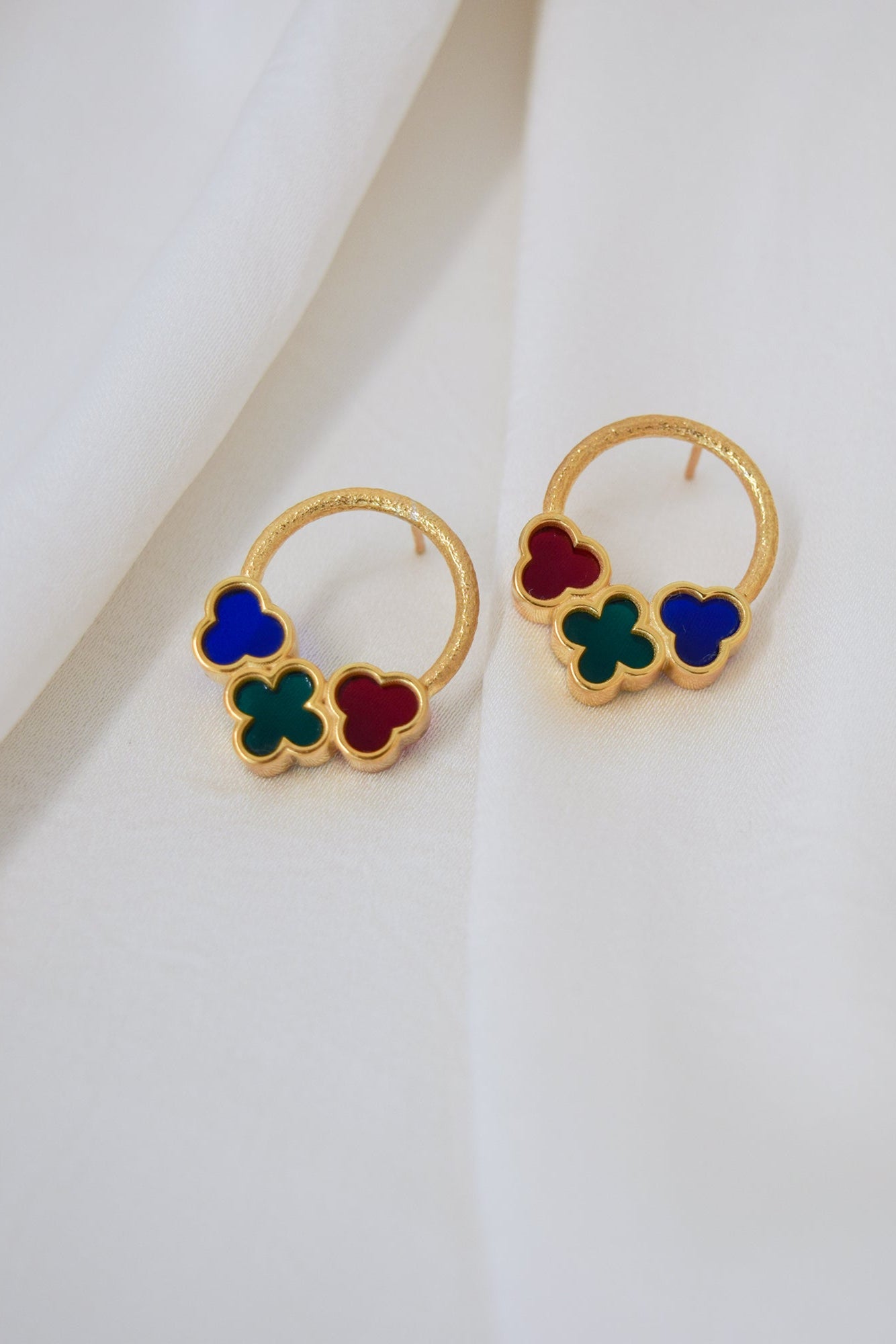 Multi Folium Hoop Earrings